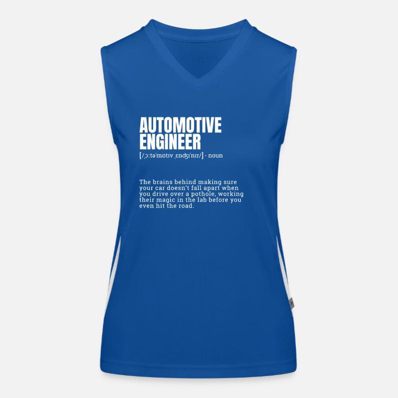 Automotive Engineer Definition Creative Design Funktionelles Kontrast-Tank Top für Frauen