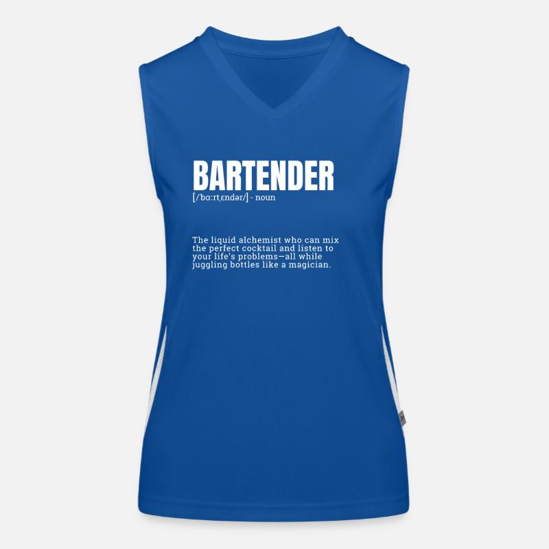 Humorous Dictionary Definition Gift - Bartender Funktionelles Kontrast-Tank Top für Frauen