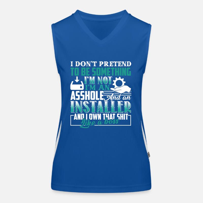 I'm An Installer Not Pretend To Be Something Women's Functional Contrast Tank Top