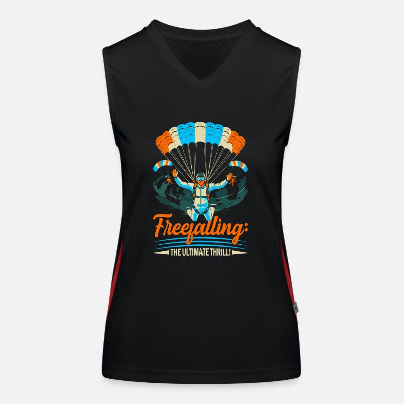 Freier Fall: der ultimative Nervenkitzel! Funktionelles Kontrast-Tank Top für Frauen