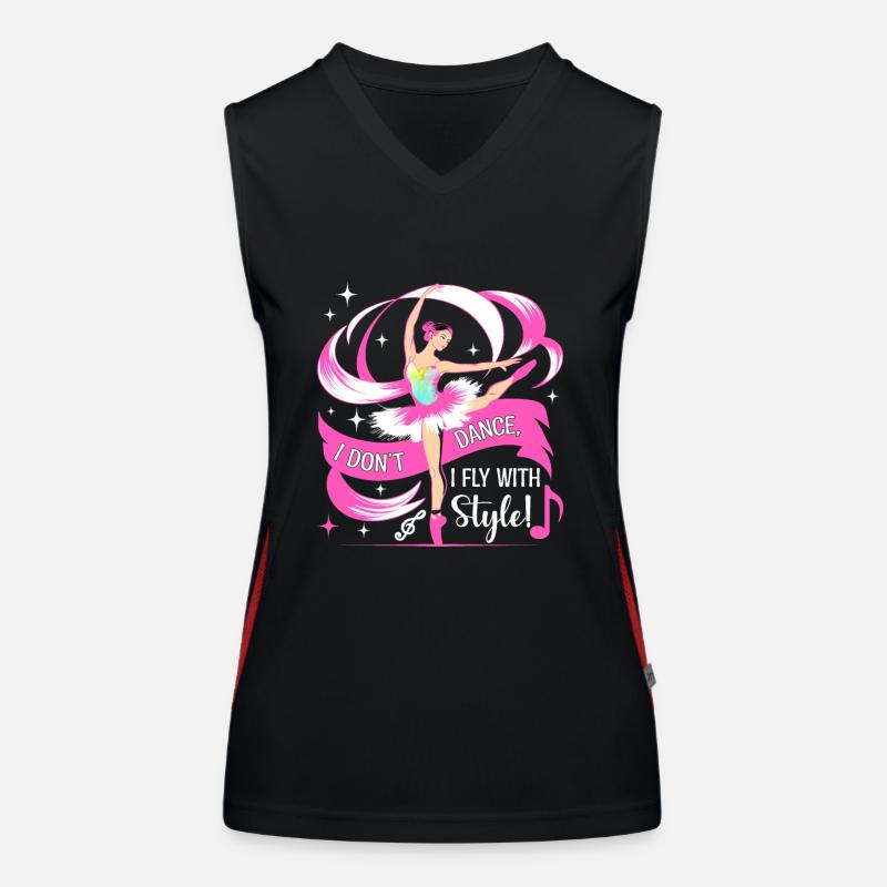I don’t dance, I fly with style! Women's Functional Contrast Tank Top