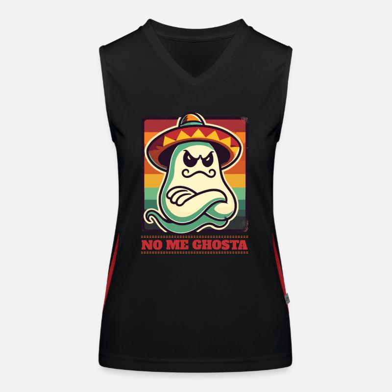Fantôme mexicain Non Moi Ghosta Drôle Débardeur respirant contrasté Femme