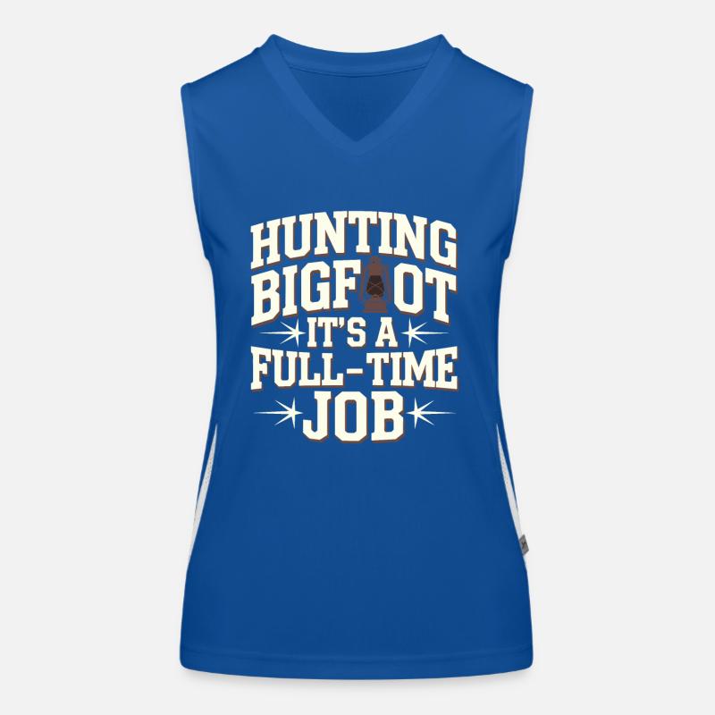 Bigfoot Believer Sasquatch Cryptid Forest Creature Women's Functional Contrast Tank Top