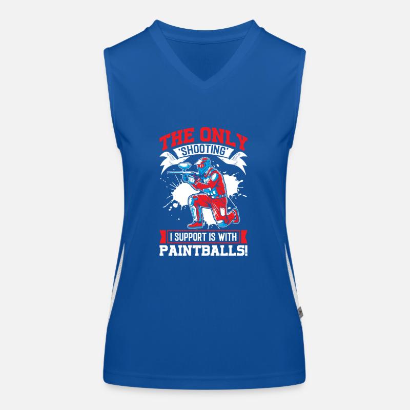The only 'shooting' I support is with paintballs! Women's Functional Contrast Tank Top