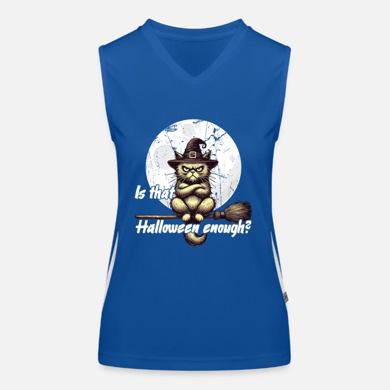 Is the Halloween enough cat moon Women's Functional Contrast Tank Top