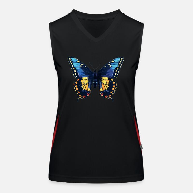 papillon papillons papillon papillon Débardeur respirant contrasté Femme