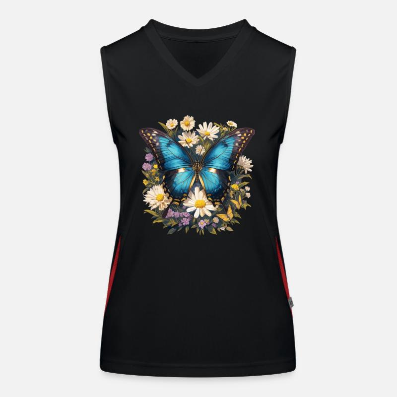 papillon papillons papillon papillon Débardeur respirant contrasté Femme