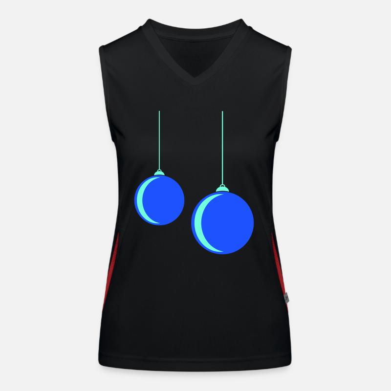Weihnachtskugel Funktionelles Kontrast-Tank Top für Frauen