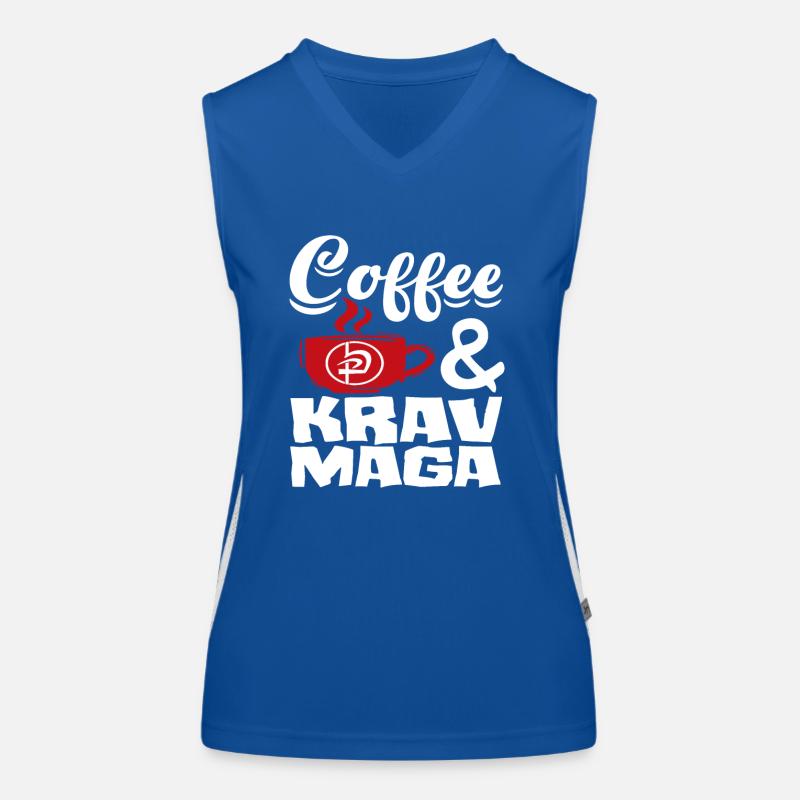 Krav Maga Kaffee Funktionelles Kontrast-Tank Top für Frauen