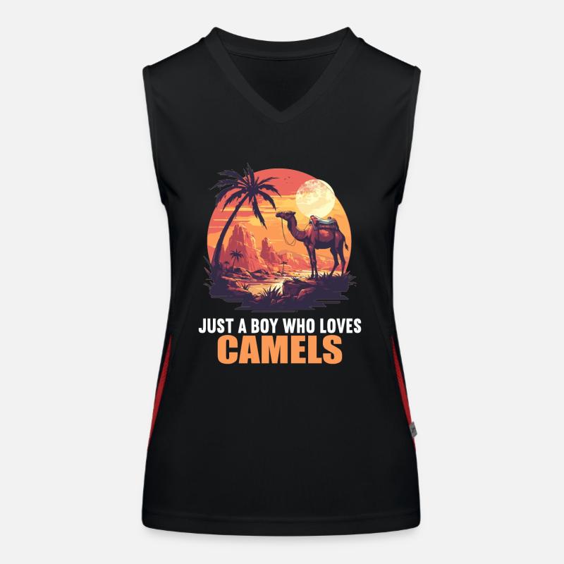 Camel Kamele Kamel Funktionelles Kontrast-Tank Top für Frauen