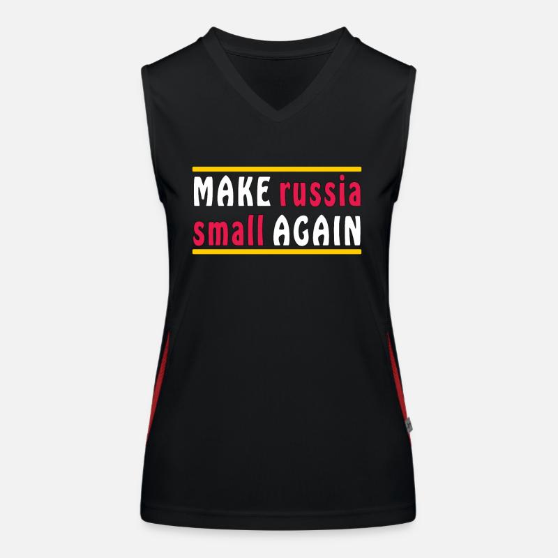 MAKE RUSSIA SMALL AGAIN Funktionelles Kontrast-Tank Top für Frauen