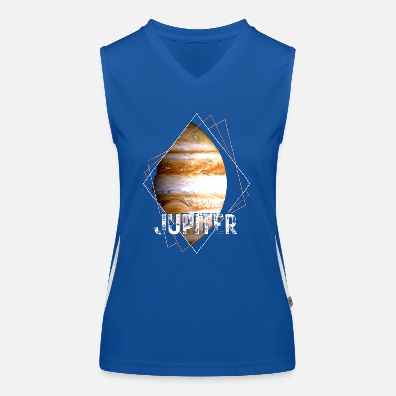 Jupiter Planet Sonnensystem Funktionelles Kontrast-Tank Top für Frauen