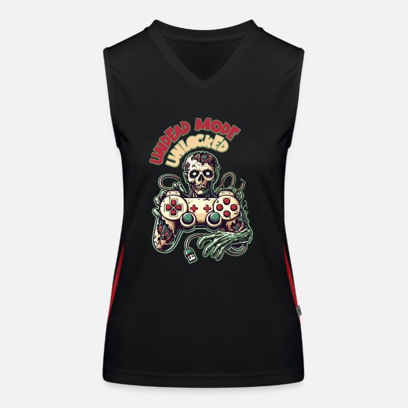 Zombie Gaming Controller Untoter Modus Funktionelles Kontrast-Tank Top für Frauen