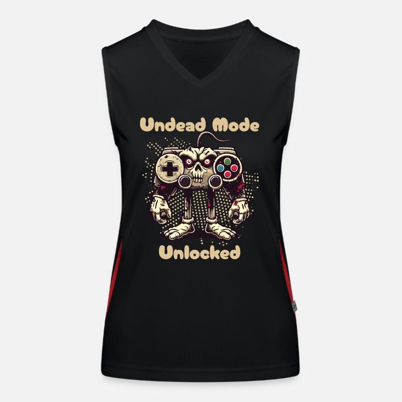 Zombie Gaming Controller Modus Entfesselt Funktionelles Kontrast-Tank Top für Frauen