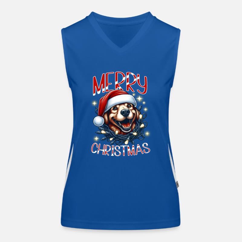 Noël Chien Joyeux Noël Débardeur respirant contrasté Femme