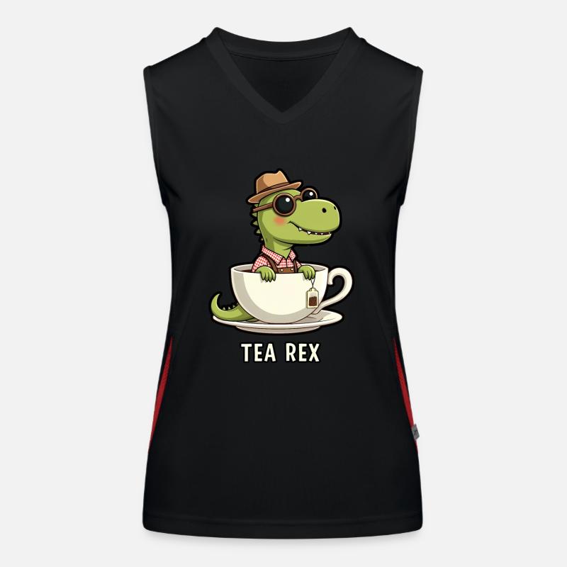 Tea Rex TRex Lederhose Funktionelles Kontrast-Tank Top für Frauen