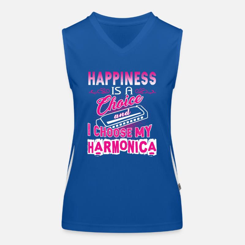 Happiness Is A Choice I Choose My Harmonica Women's Functional Contrast Tank Top
