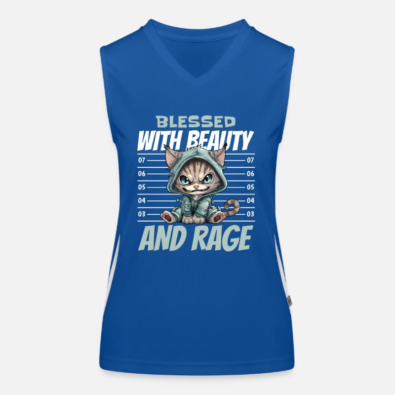 Katze Geschenk Ironie Sarkasmus Humor Geburtstag Funktionelles Kontrast-Tank Top für Frauen