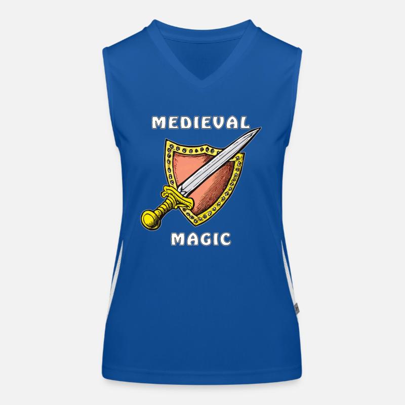 MITTELALTER SCHWERT MEDIEVAL MAGIC Funktionelles Kontrast-Tank Top für Frauen