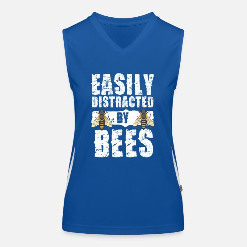 Easily distracted by bees Bee lovers Women's Functional Contrast Tank Top