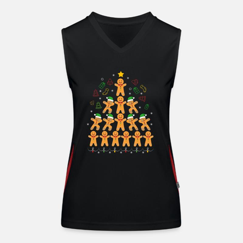 Gingerbread Man Gingerbread Heart Gingerbread Snacking Women's Functional Contrast Tank Top