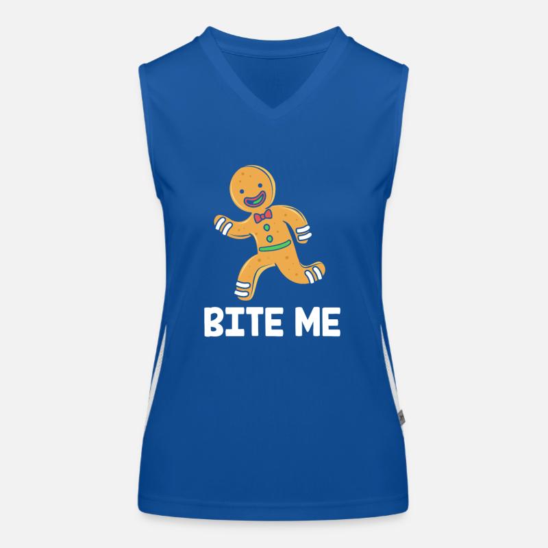 Gingerbread Man Gingerbread Heart Gingerbread Snacking Women's Functional Contrast Tank Top