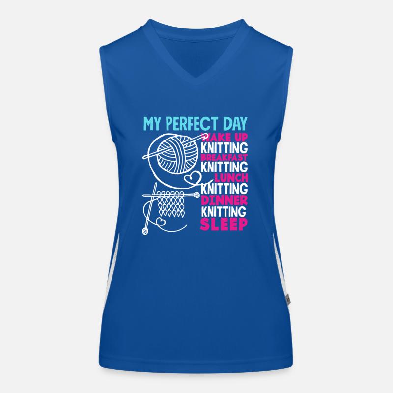 Stricken Mein Perfekter Tag Funktionelles Kontrast-Tank Top für Frauen