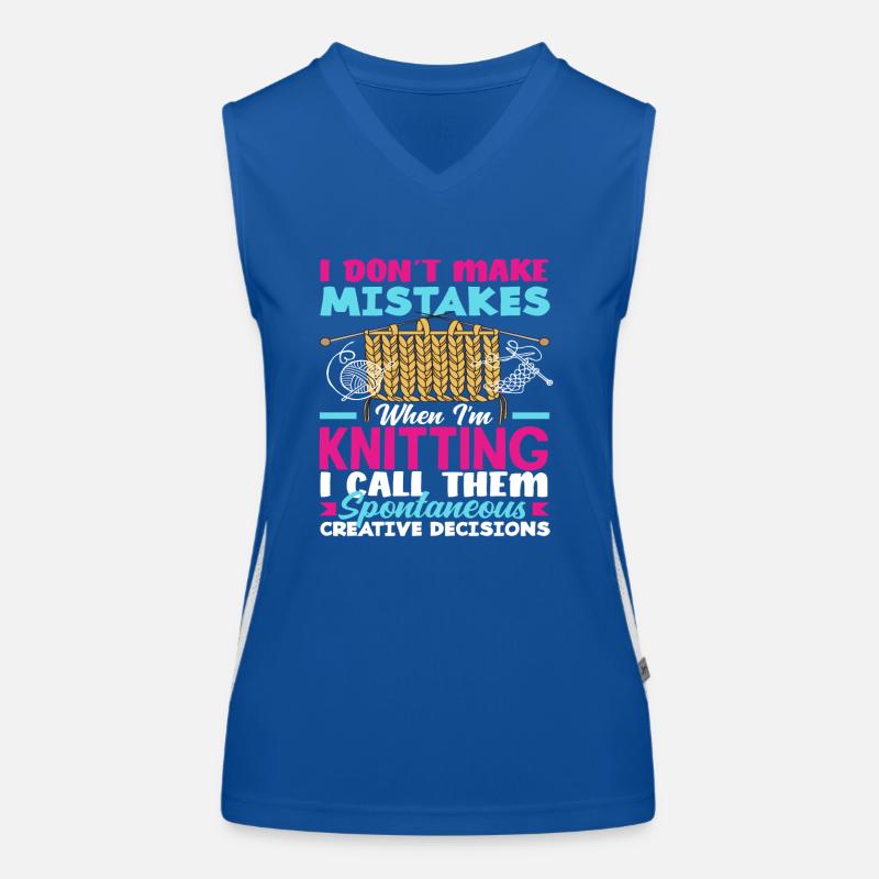 Knitting Spontaneous Creative Choices Women's Functional Contrast Tank Top