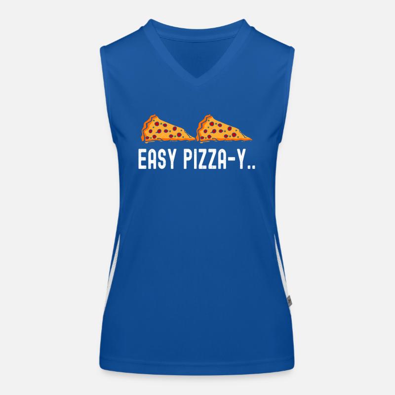 Pizzeria Easy Pizza-y Crust Dough Pizza Women's Functional Contrast Tank Top