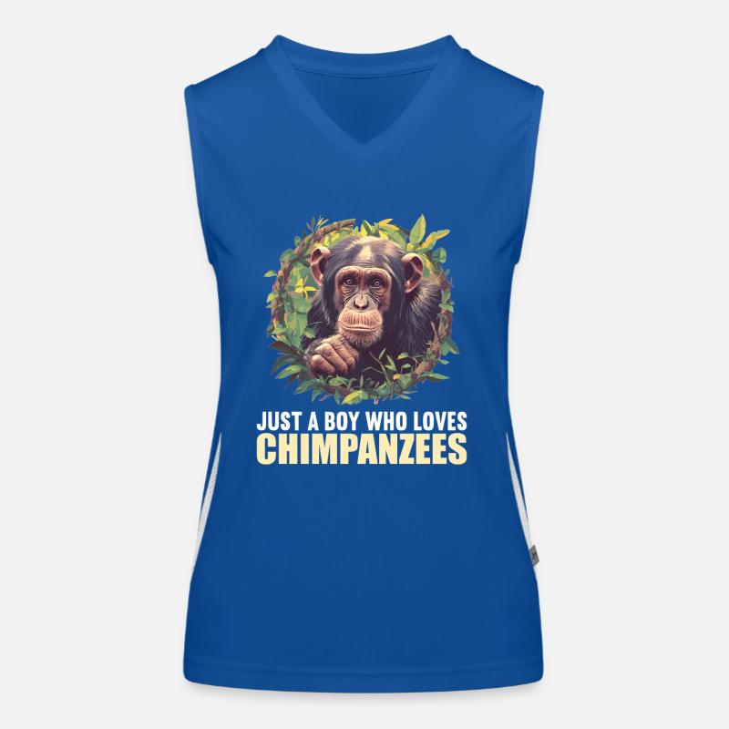 Chimpanzee Schimpansen Schimpanse Funktionelles Kontrast-Tank Top für Frauen