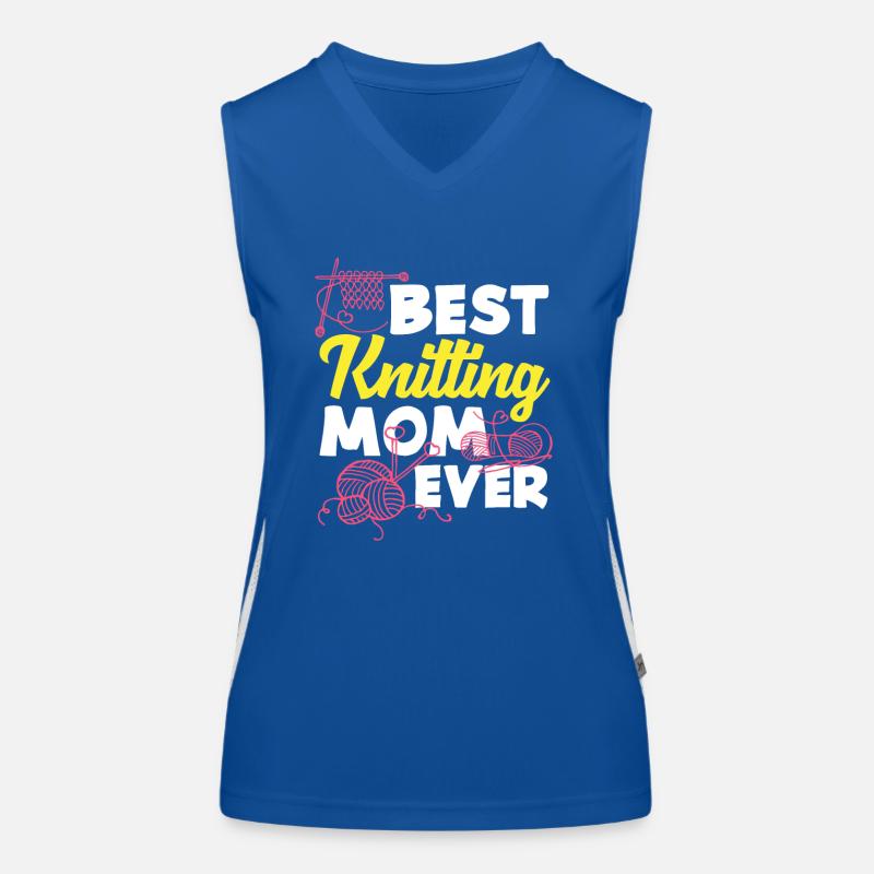 Beste Strick Mama Aller Zeiten Funktionelles Kontrast-Tank Top für Frauen