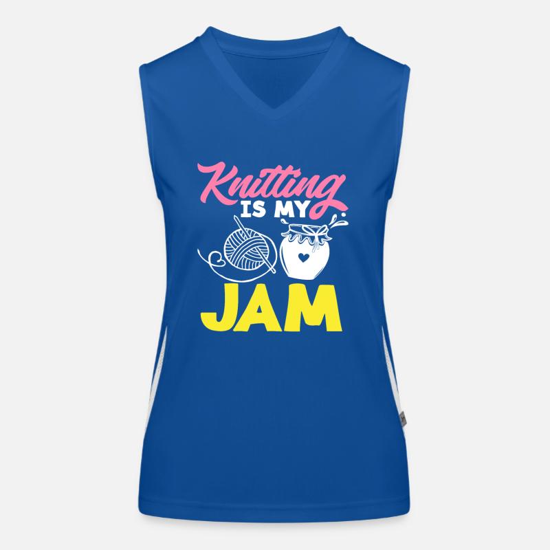 Knitting Is My Thing Wool And Jam Women's Functional Contrast Tank Top