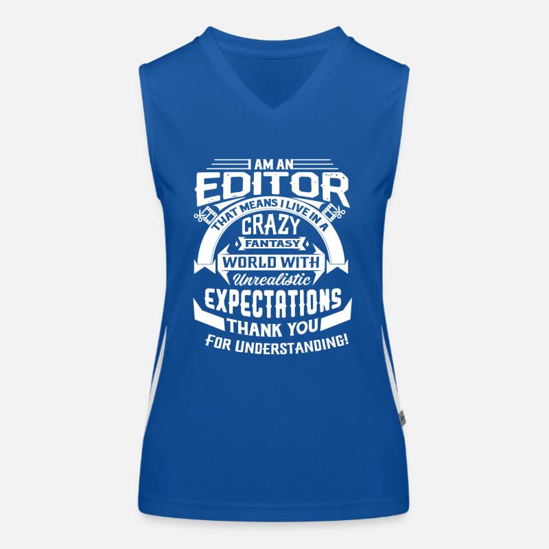 Editor I Am An Editor Women's Functional Contrast Tank Top