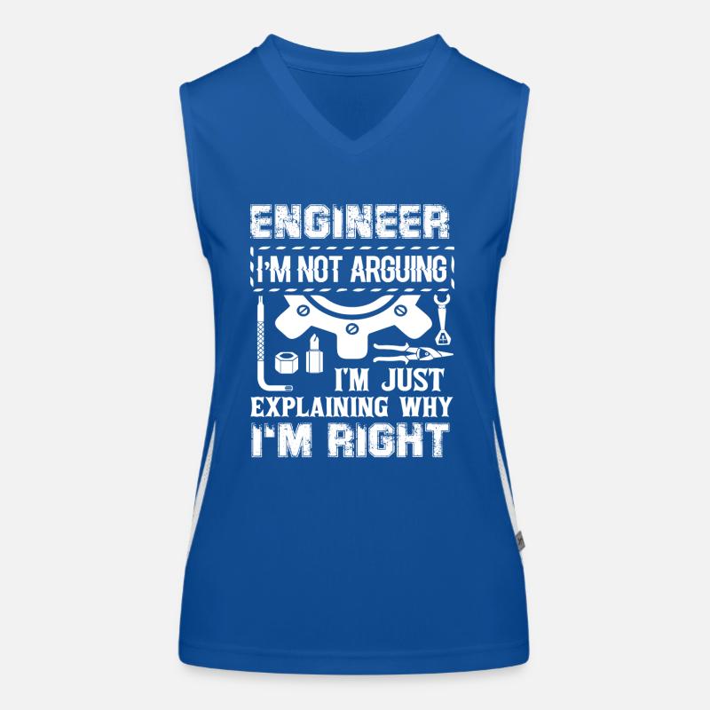 Engineer I am Not Arguing I am Just Explaining Women's Functional Contrast Tank Top