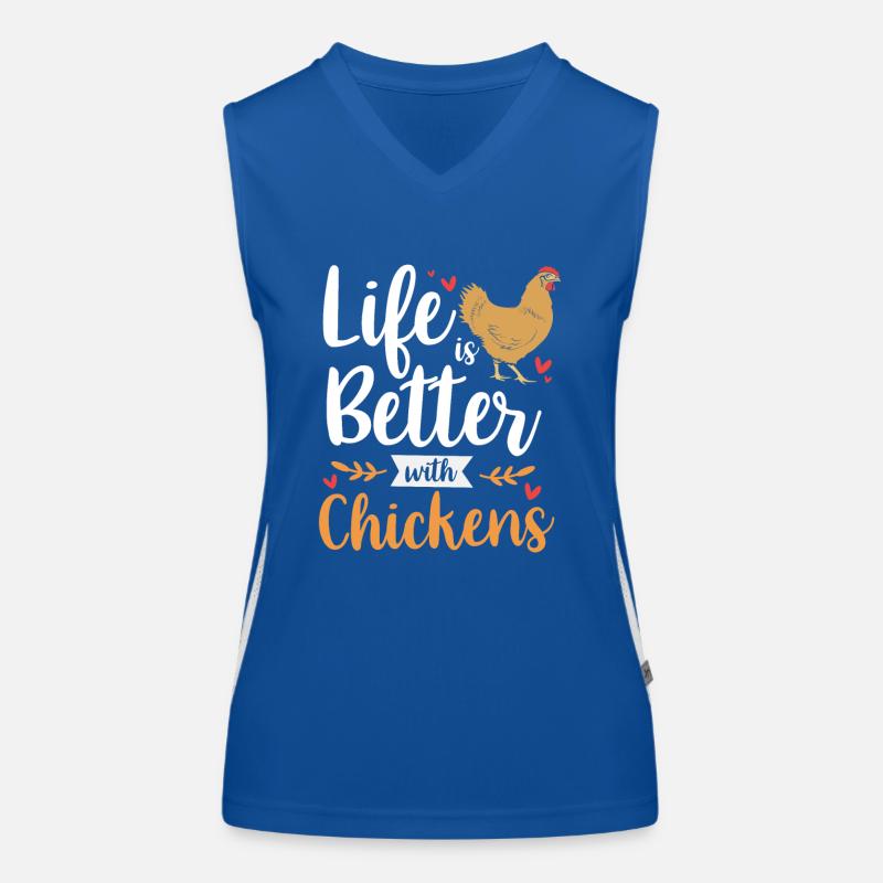 Chicken Poultry Women's Functional Contrast Tank Top