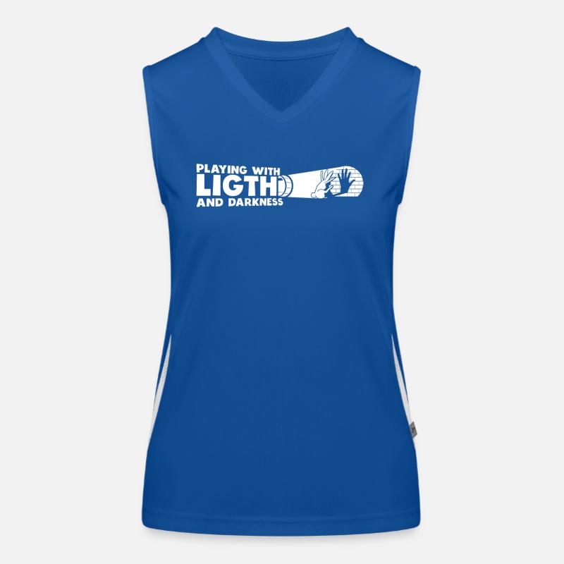 Playing With Light And Darkness Shadow Women's Functional Contrast Tank Top