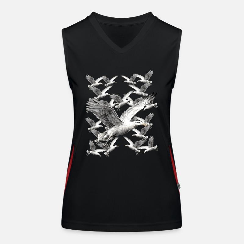 Seagull Seagulls Maritime Women's Functional Contrast Tank Top