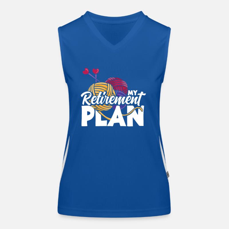 Stricken Mein Ruhestandsplan Funktionelles Kontrast-Tank Top für Frauen
