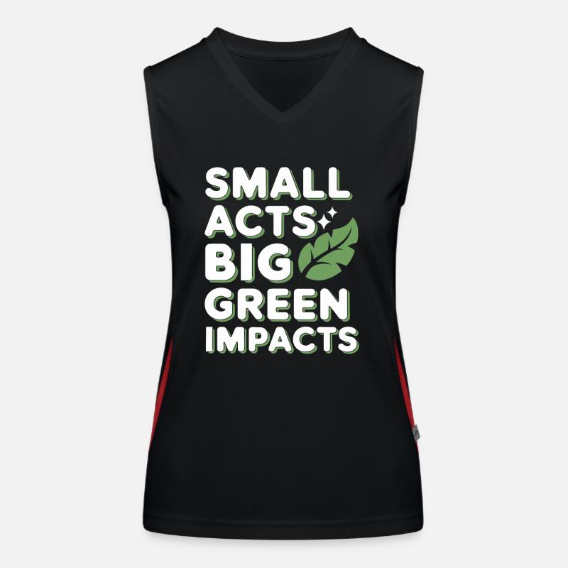 Climate optimism, Earth Day, Sustainability Women's Functional Contrast Tank Top