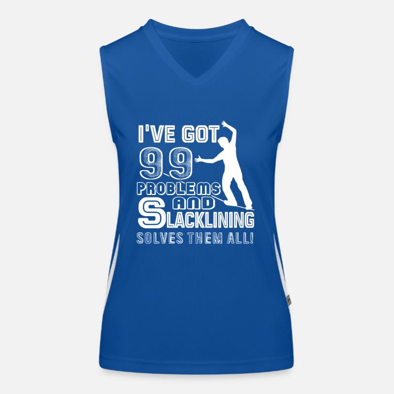 Slacklining Solves All Problems Women's Functional Contrast Tank Top
