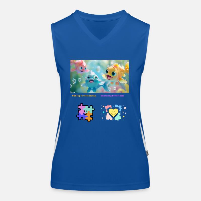 Pêcher l’amitié Accepter les différences Débardeur respirant contrasté Femme
