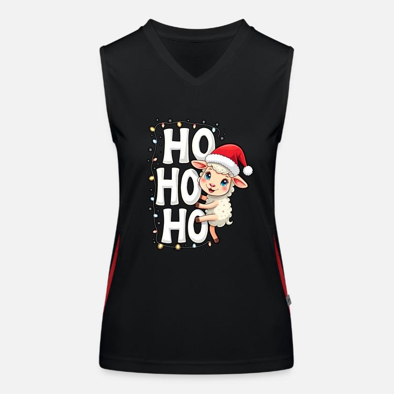 ho ho ho - schaf spruch Funktionelles Kontrast-Tank Top für Frauen