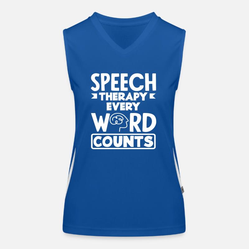 Speech therapy: Every language counts Women's Functional Contrast Tank Top