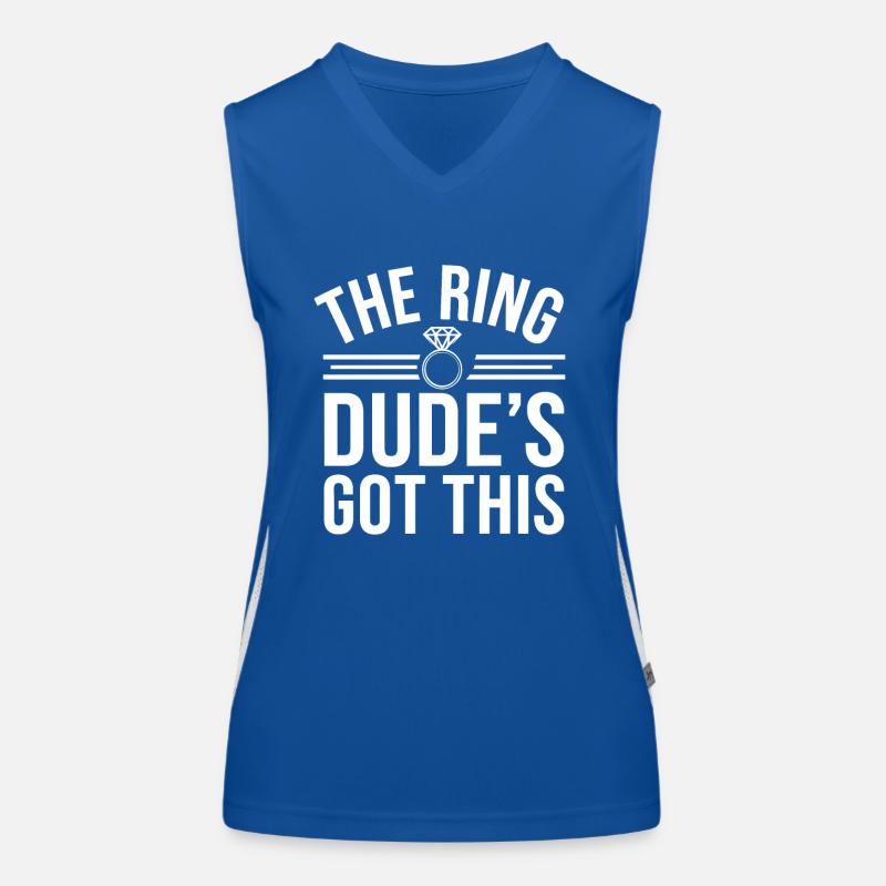 Ring Dude Wedding Ceremony Ring Guy Women's Functional Contrast Tank Top