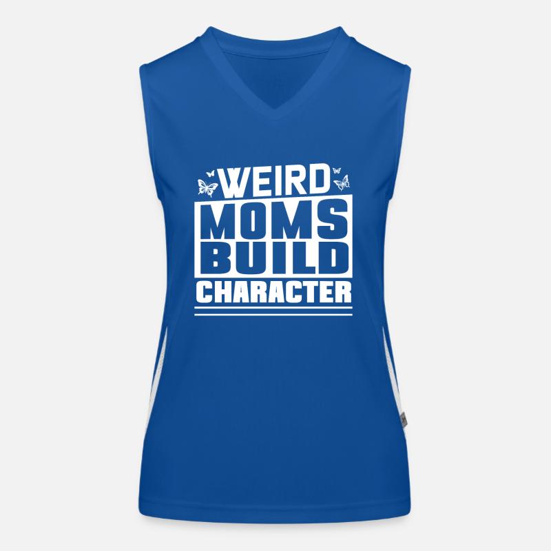 Strange Moms Building Character Women's Functional Contrast Tank Top