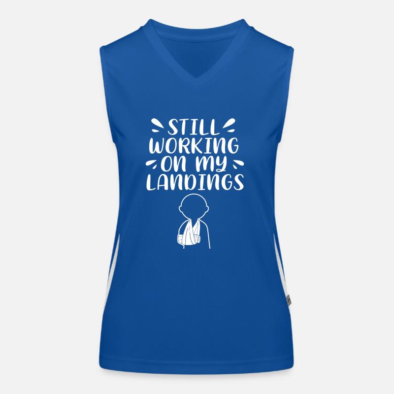 Gebrochener Arm Knochen Knochenbruch Funktionelles Kontrast-Tank Top für Frauen