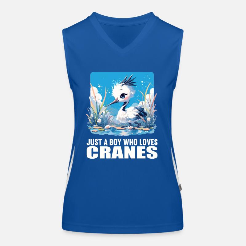Kraniche Kranich Funktionelles Kontrast-Tank Top für Frauen