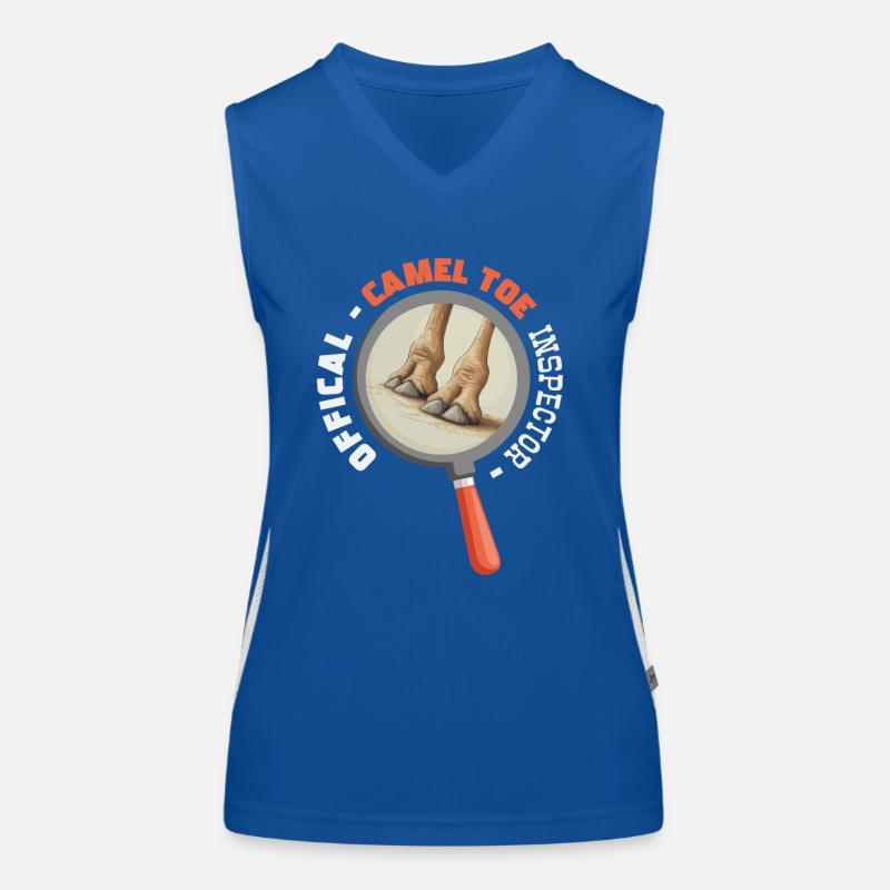 Official Camel Toe Inspector Funny Saying Women's Functional Contrast Tank Top