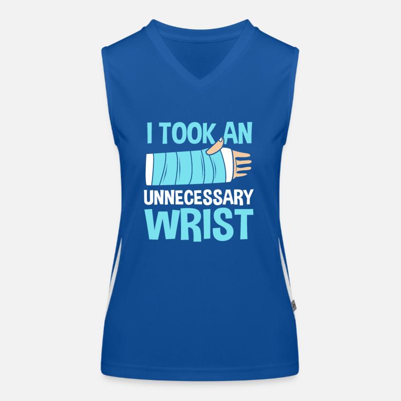 Gebrochener Arm Knochen Knochenbruch Funktionelles Kontrast-Tank Top für Frauen