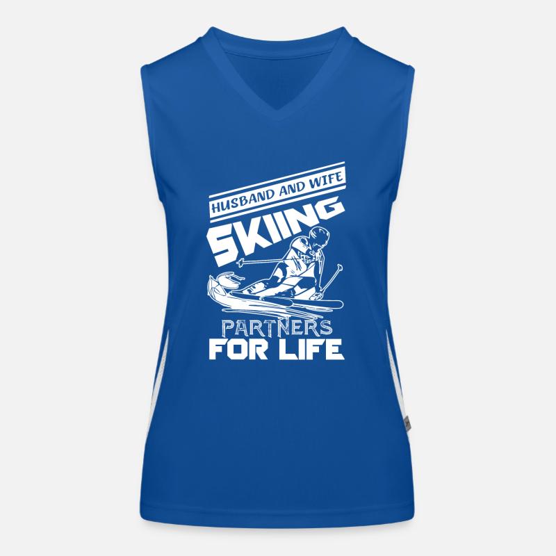 Skiing Partners For Life Women's Functional Contrast Tank Top